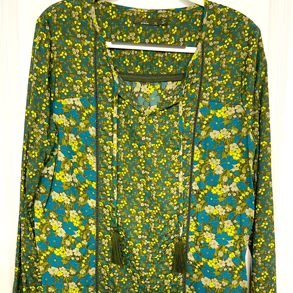 prAna Faith Top, XL, long sleeve